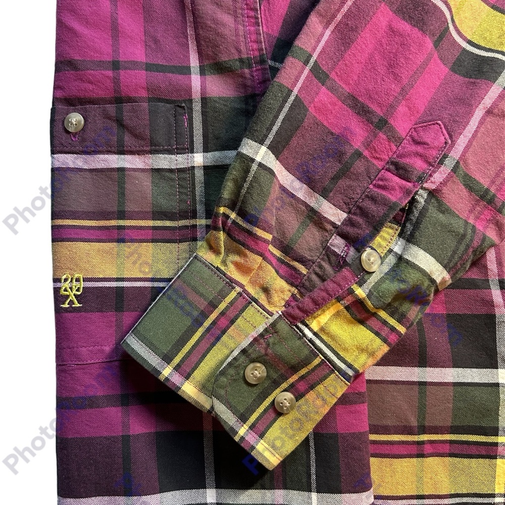 VTG Twenty X Size Large Men's LS Button- Down Shirt with Vented Back - Picture 3 of 6